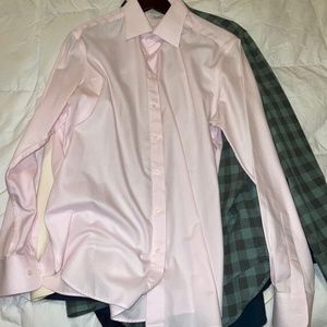 Five (5) Dress Shirts - Ledbury/David Donahue/SuitSupply - White, Cream & more